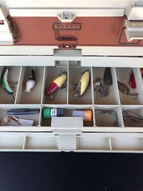 Vintage Fishing Tackle Box With Lures - Etsy