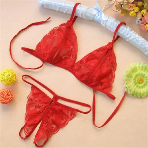 Ensemble De Lingerie En Dentelle Sexy Pour Femmes Open Bar Bikini