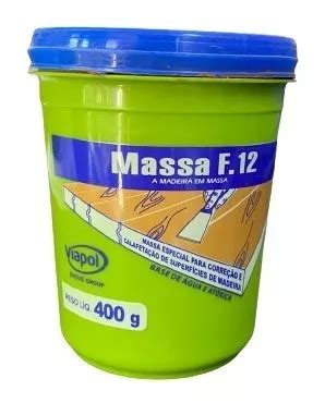 Massa Madeira F12 Viapol 400gramas Castanho Mebuscar Brasil