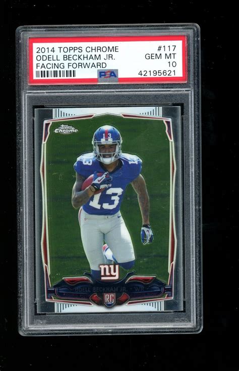 2014 Topps Chrome 117 Odell Beckham Jr Giants RC Rookie Card PSA 10