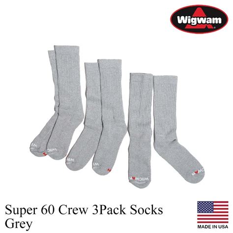 【返品不可】ウィグワム Wigwam クルーソックス スーパー60 3足セット アメリカ製 米国製 Super60 Crew 3p 靴下 Wigwam Sp60crwjalanaジャ