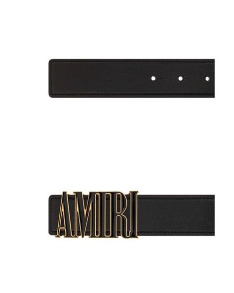 Amiri Leather Belt With Logo in Black for Men | Lyst