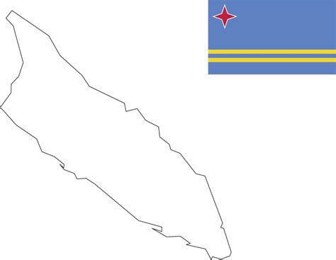 map and flag of Aruba 10199114 Vector Art at Vecteezy