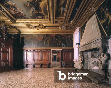 Image Of View Of The Sala Della Bussola Palazzo Ducale Venice Italy