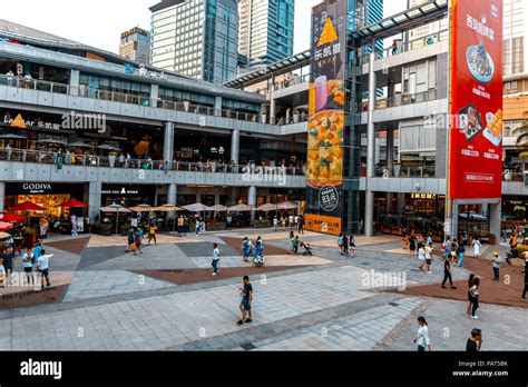 July 21, 2018-Shenzhen, China: People walking at Coco Park, which ...