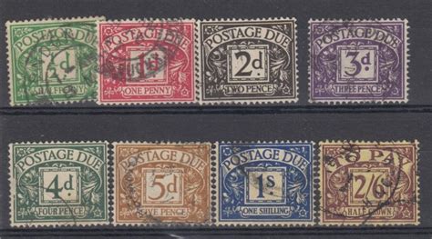 Gb Kgvi Postage Due Set Sgd D Fine Used Bp Great Britain