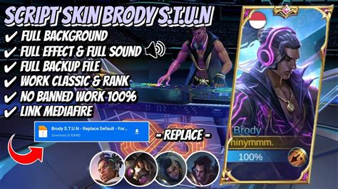 Script Skin Brody S T U N No Password Full Effect Voice New Patch