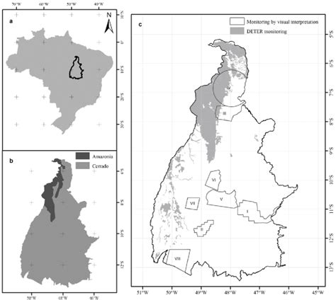 Map Of The Study Area A Tocantins State In Central Brazil B