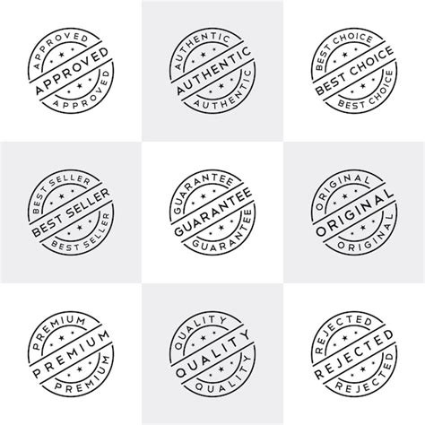 Premium Vector Stamp Vector Set Design