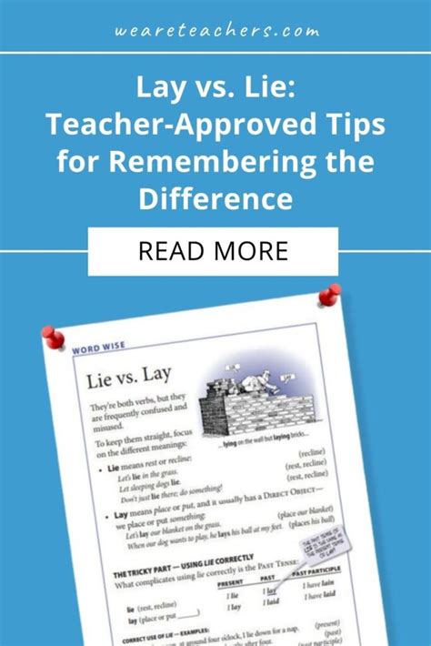 Lay Vs Lie Teacher Approved Tips For Remembering The Difference