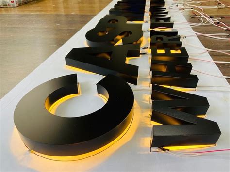 Backlit Signage Reception Logo Reception Sign Halo Lit Etsy In