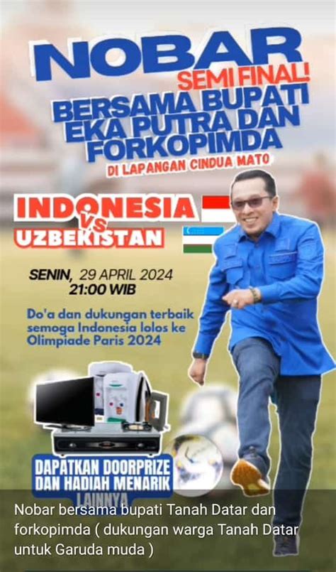 Pemkab Tanah Datar Gelar Nonton Bareng Di Lapangan Cindua Mato Jurnal