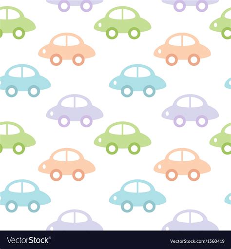 Childish background with cars for baby boy Vector Image