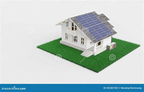 Smart Home Solar Photovoltaic Home Energy Saving Ecosystem Isometric Solar Home System Diagram