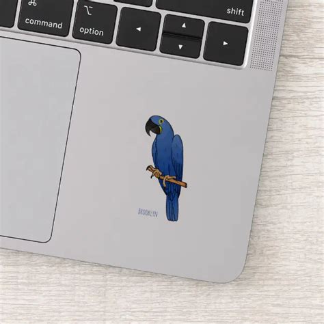 Hyacinth Macaw Bird Cartoon Illustration Sticker Zazzle