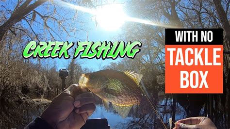 Winter Creek Crappie Fishing With No Tackle Box Youtube