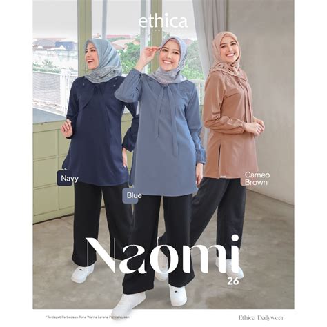 Jual Ethica Tunic Naomi 26 Atasan Muslim Wanita Shopee Indonesia