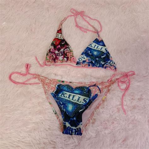 String Bikini Two Piece Women S Fashion Swimwear Bikinis Swimsuits On Carousell