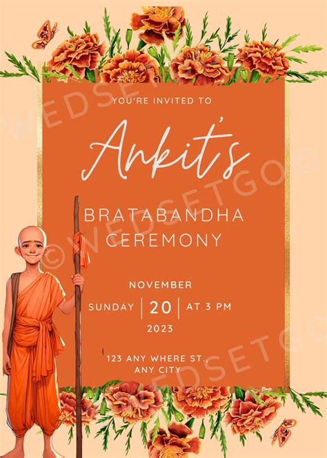 Nepali Bratabandha Invitation Card Etsy