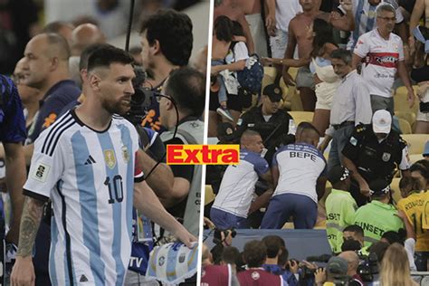 Brasil vs Argentina así fue la trifulca entre hinchas albicelestes y