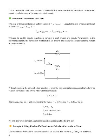 Lesson Energy Conservation In Circuits Nagwa