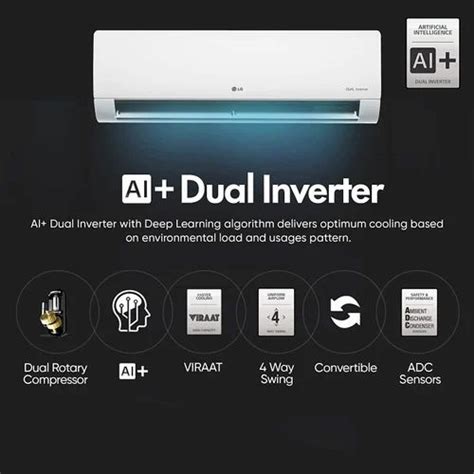 1 Ton 5 Star Lg Rs Q19hnzp Ai Convertible Split Ac At Rs 47990 Piece In