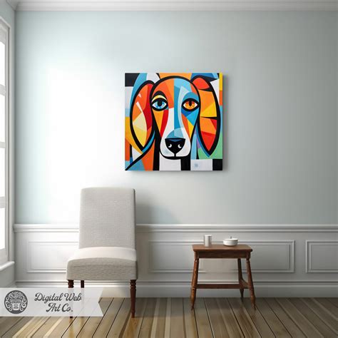 Dog Modern Art, Dog Lover Art, Modern Art, Cute Dog Art, Colorful Dog ...