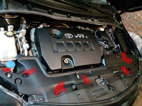 клипсы под капот — Toyota Corolla (140/150), 1,6 л, 2007 года ...