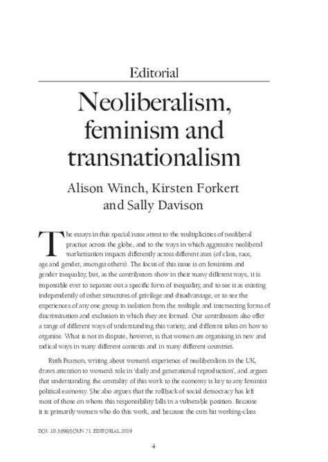 (PDF) Editorial: neoliberalism, feminism and transnationalism | Alison ...