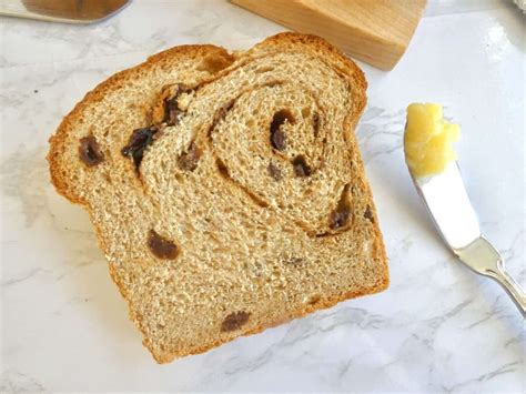 Whole Wheat Cinnamon Raisin Swirl Bread Half The Sugar