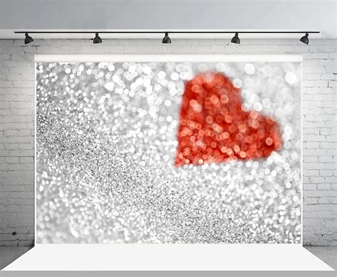 Mohome 7x5ft Glitter Spots Photography Background Sweet Bokeh Love