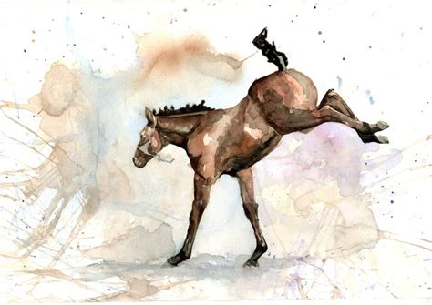 Bucking Horse Drawing at PaintingValley.com | Explore collection of ...