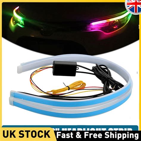sequential led strip turn signal indicator car drl daytime running