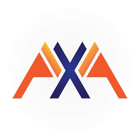 Vektorvorlage F R Das Design Des Axa Logos Mit Anfangsbuchstaben