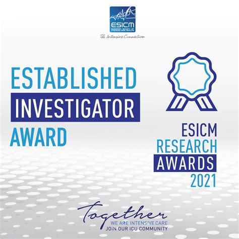 Esicm Research Awards 2021 Established Investigator Award Esicm