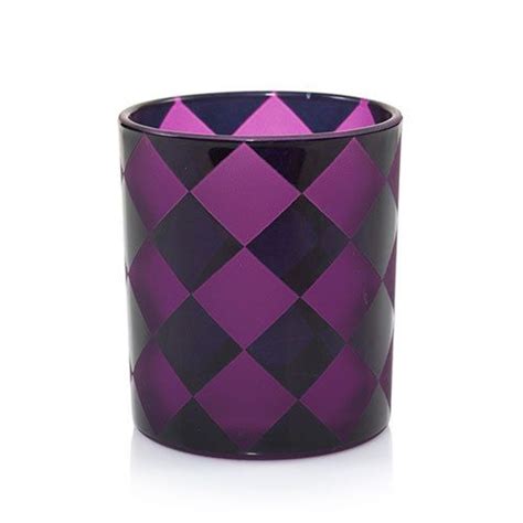 Harlequin Purple Tea Light Candle Holder Yankee Candle Tealight