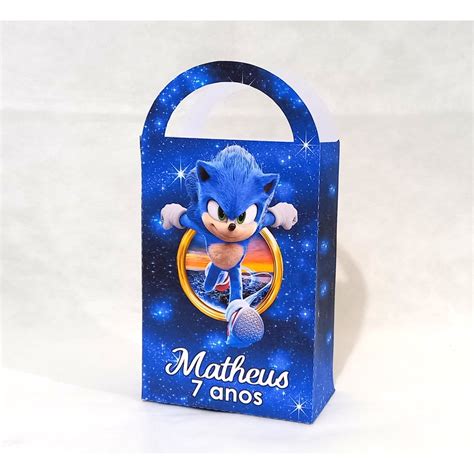 Sacola Sonic Personalizada Lembrancinha Para Anivers Rio Shopee Brasil