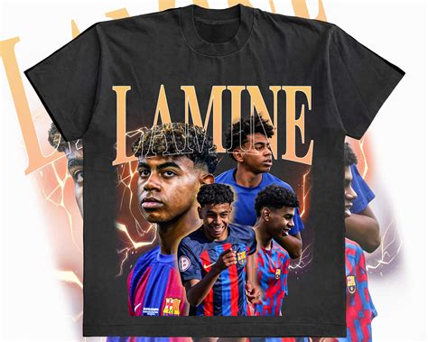 Lamine Yamal Barcelona Design PNG Poster PNG Printable Football T-shirt ...