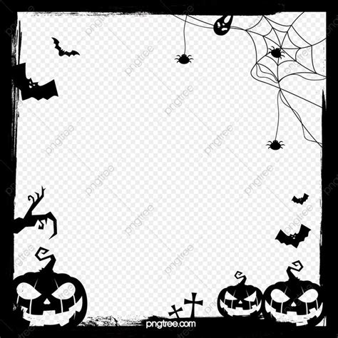 Halloween Borders Vector Design Images, Halloween Black Cartoon Border ...