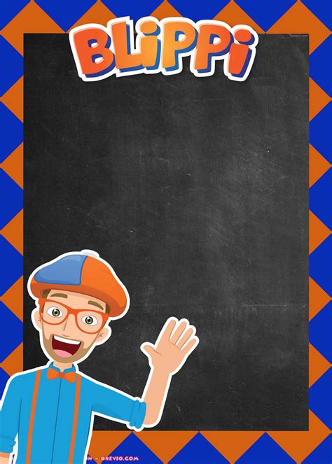 FREE Printable Blippi Invitation Templates