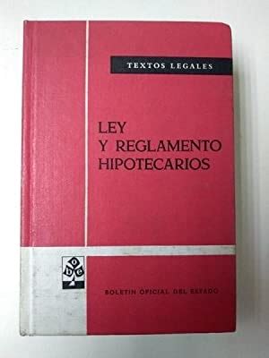 Ley Y Reglamento Hipotecarios Bueno Libros Ambig