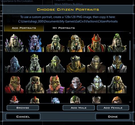 Dozens Of Drengin Portraits Brand New Crusades Screenshot Galciv