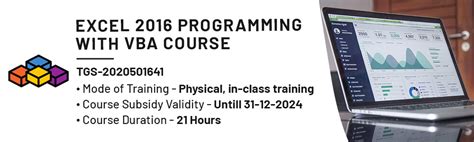 Macro Vba Excel Training Course Singapore Skillsfuture Eligible