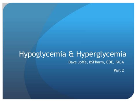 Ppt Hypoglycemia And Hyperglycemia Powerpoint Presentation Free