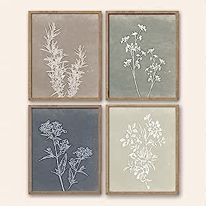 Amazon Framed Boho Wall Art Set Of 4 For Wooded Minimalist