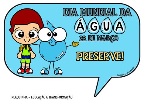 Tags Dia Da Agua - Blog Educação e Transformação: 👍Plaquinhas Dia da Água