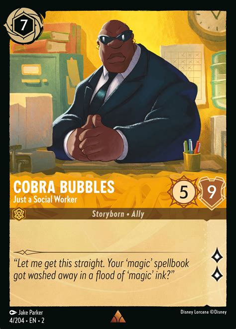 Cobra Bubbles - Just a Social Worker Lorcana Card | inkDecks.com
