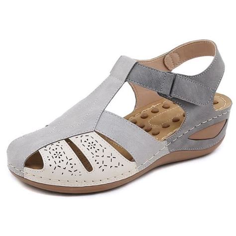 Sandales Orthop Diques Bout Ouvert Pour Femmes Gris Gris Cdiscount