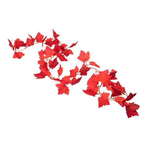 Guirlande De Feuilles Dautomne Rouge Commander En Ligne Maison