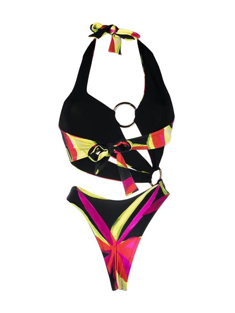 Louisa Ballou Sex Wax Asymmetric Swimsuit Black Farfetch Ao